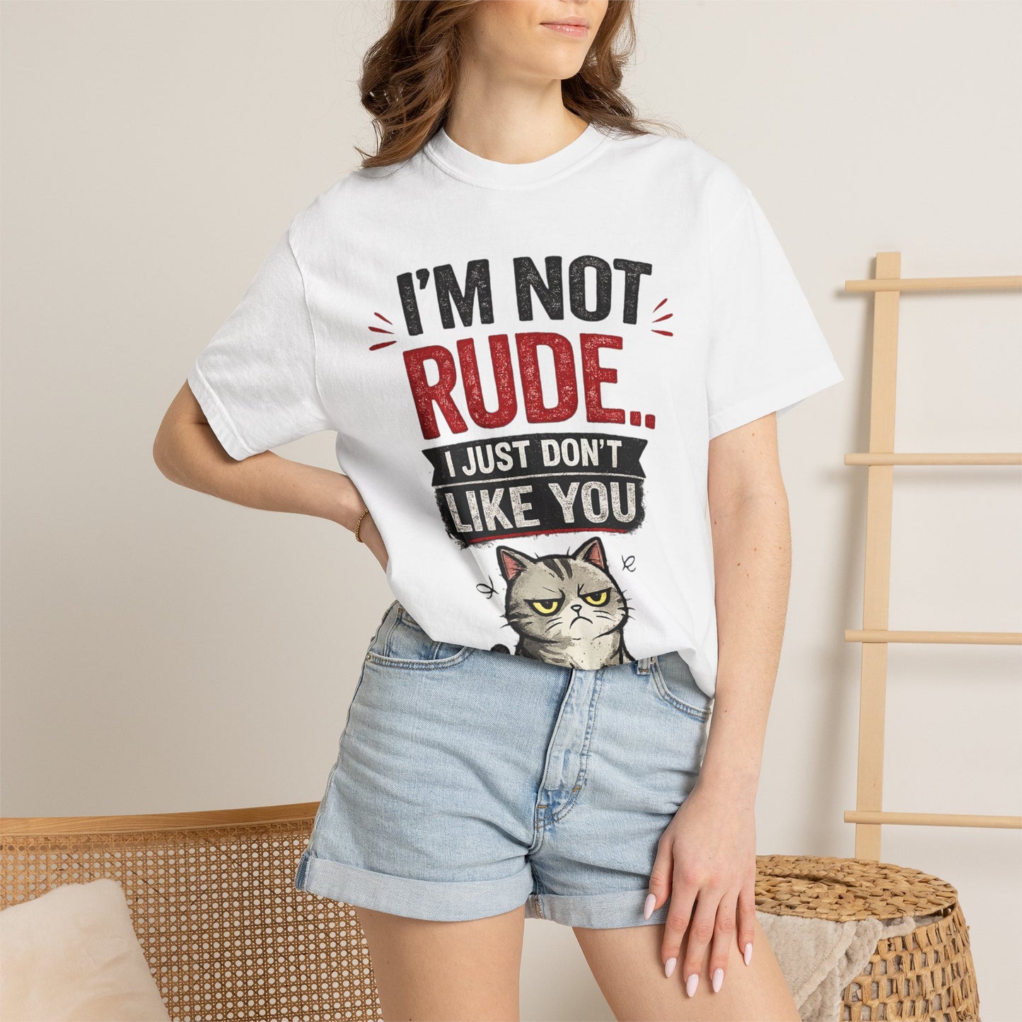 I'm Not Rude Cat T-Shirt — Funny Grumpy Cat Graphic Tee