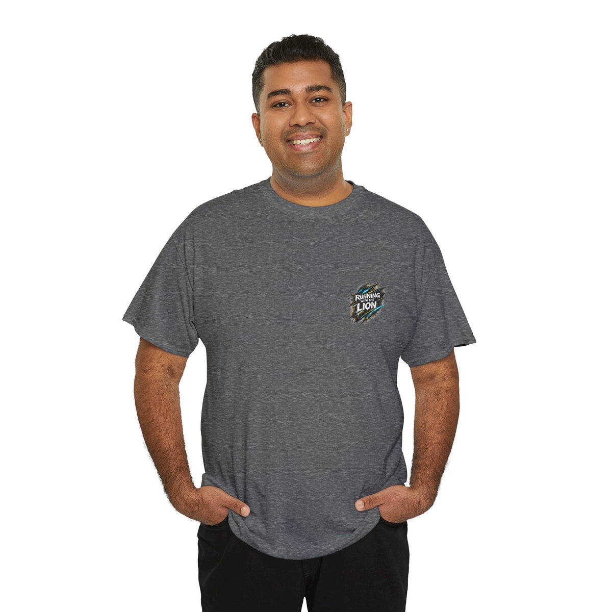 Running With the Lion Christian T-Shirt - product view