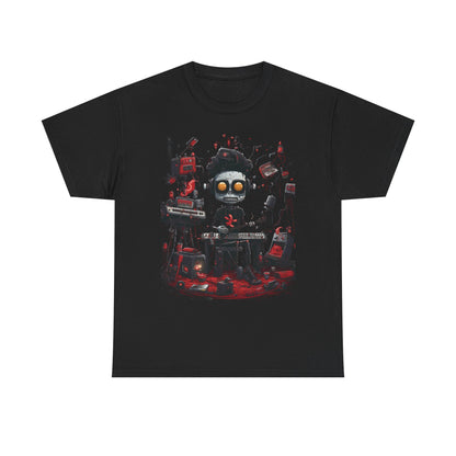 Cyberpunk Skull DJ T-Shirt — Neon Gamer Streetwear