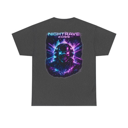 Nightrave 2099 Cyberpunk Skull DJ T-Shirt - product view