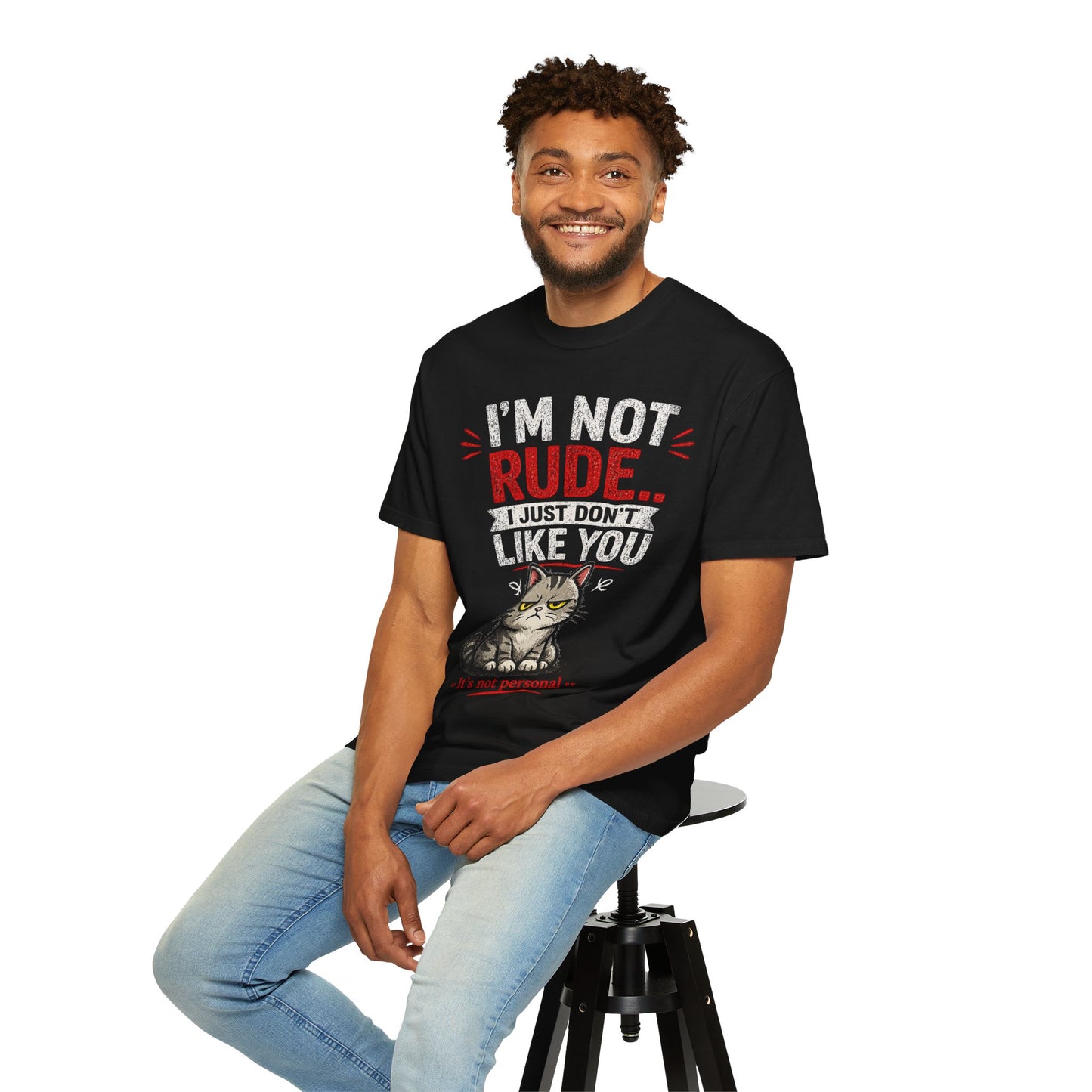 I'm Not Rude Cat T-Shirt — Funny Grumpy Cat Graphic Tee