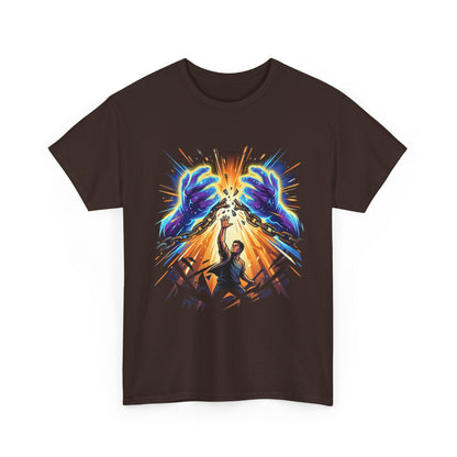 Graphic Tee — Cosmic Guardian Breaking Chains