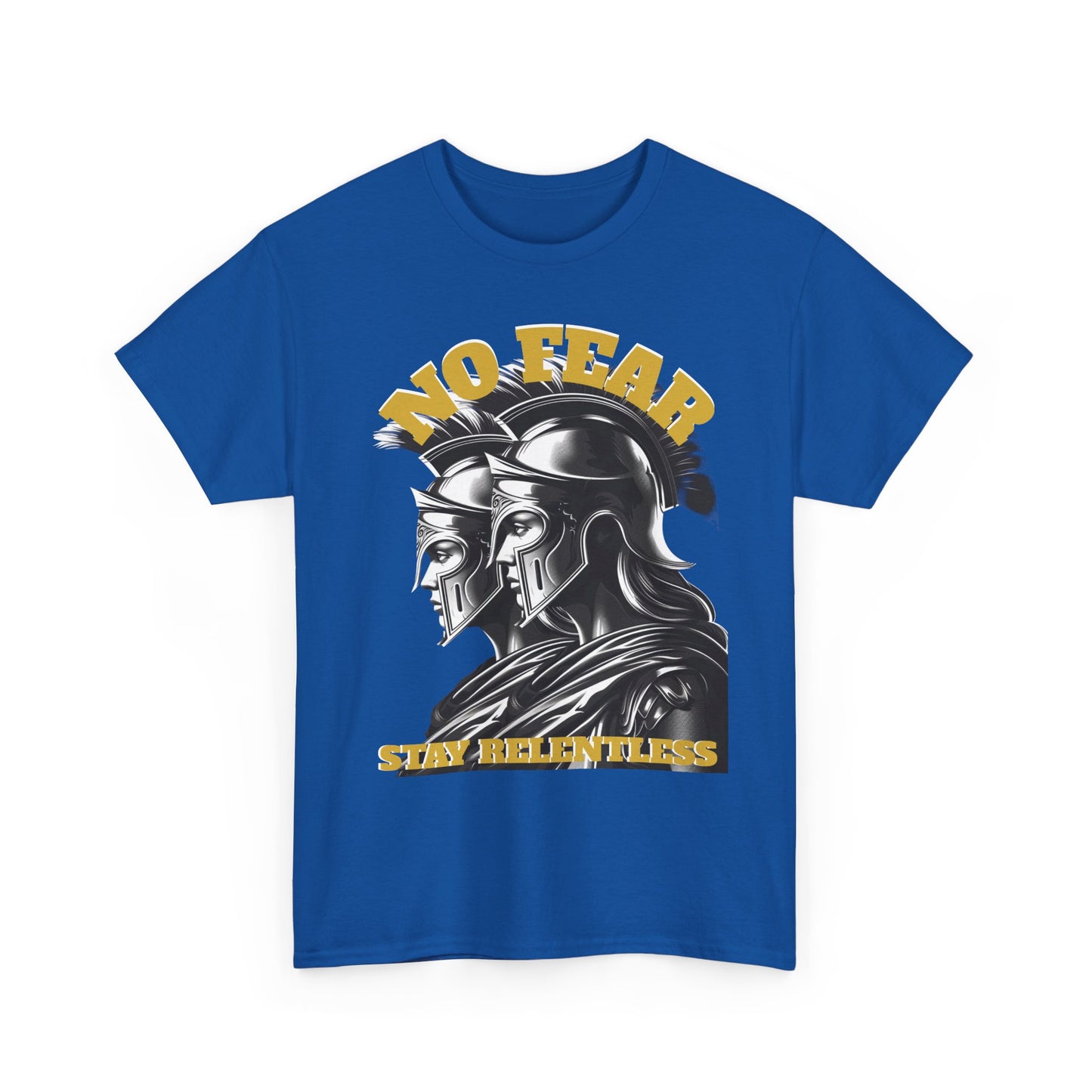 No Fear Spartan Helmet T-Shirt — "Sic Itur Ad Astra" Inspired Warrior Tee