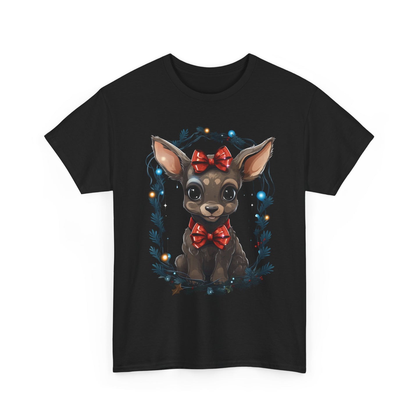 T-Shirt — Cute Chihuahua Puppy with Red Bows Christmas Graphic Tee