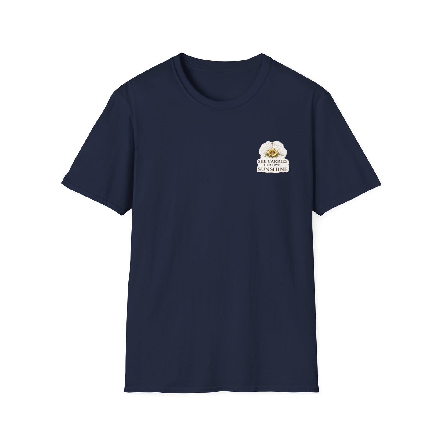 She Carries Sunshine Daisy Logo T-Shirt | Floral Positivity Tee