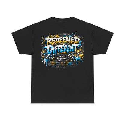 Redeemed Different Christian Graphic T-Shirt | Faith Streetwear Graffiti Tee