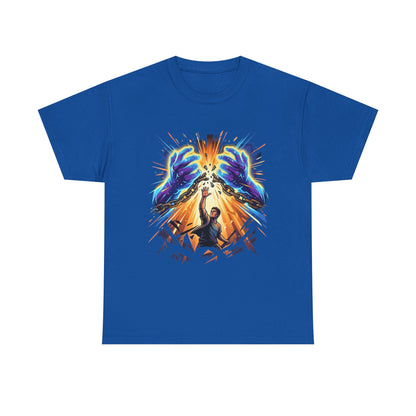 Graphic Tee — Cosmic Guardian Breaking Chains