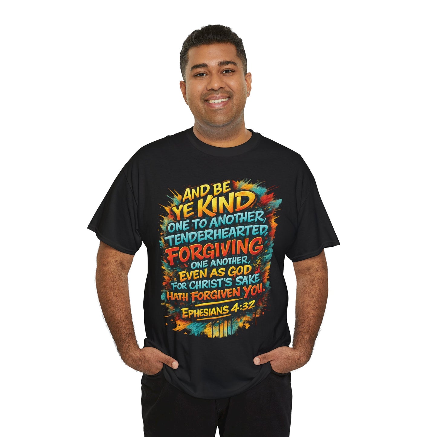 Christian Scripture T-Shirt — Ephesians 4:32 "Be Kind, Forgiving" Graphic Tee