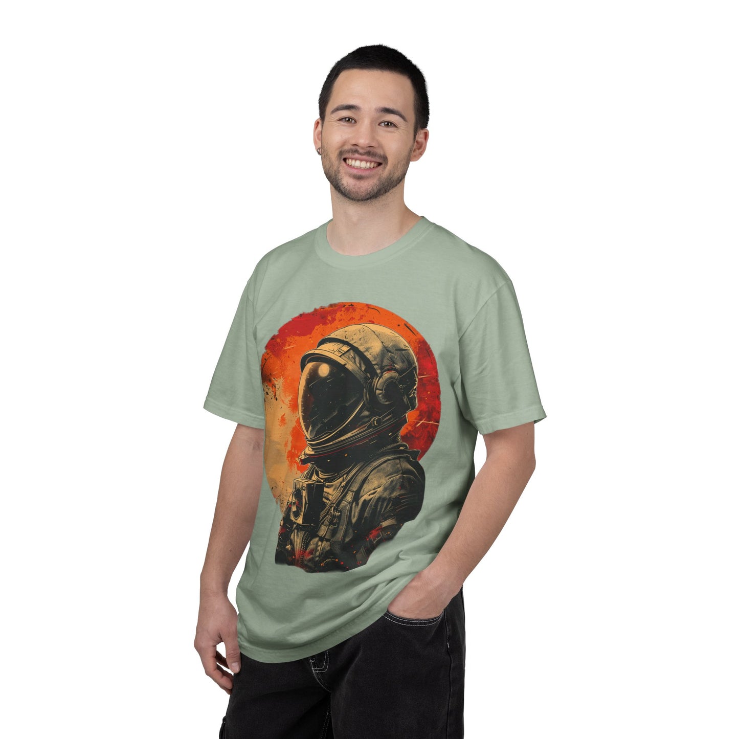 Astronaut Retro Moon T-Shirt — Vintage Space Helmet Graphic Tee