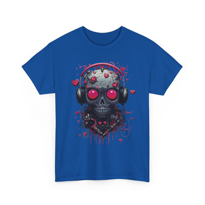 Emo Skull Headphones Graphic T-Shirt - product view