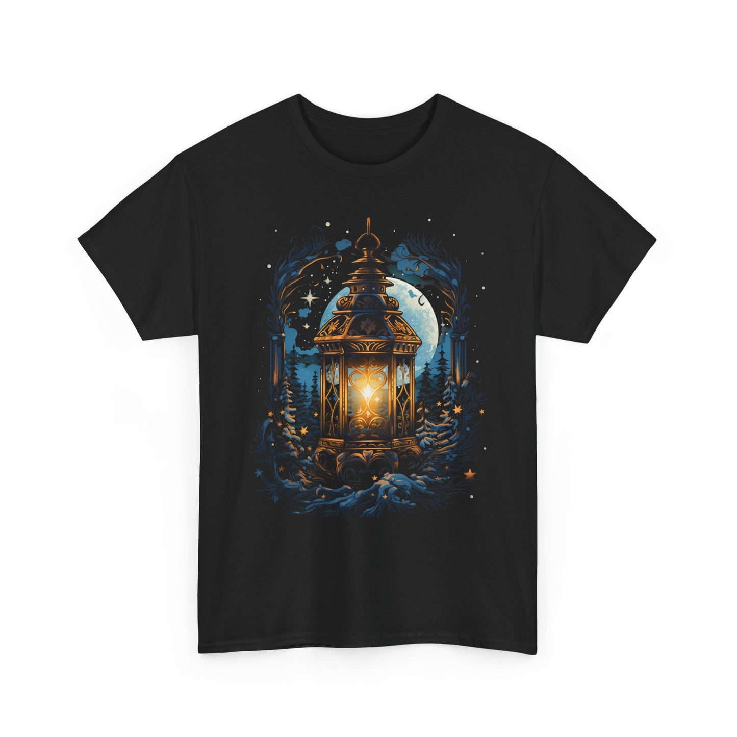 Lantern Moon T-Shirt — Mystical Night Forest Lamp Tee