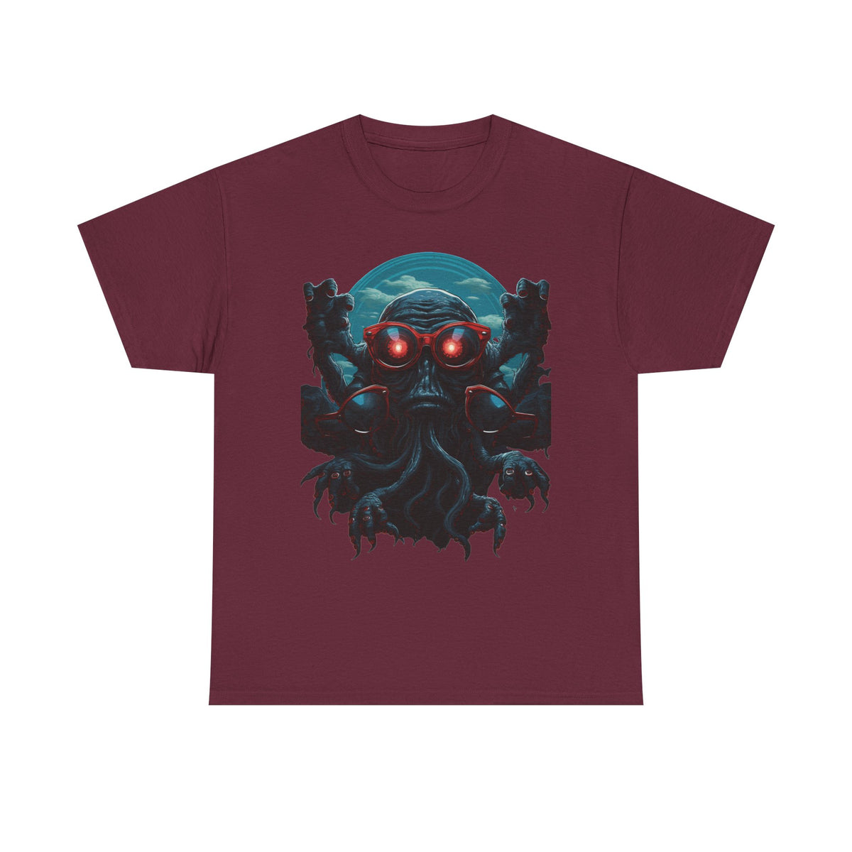 Cosmic Horror Creature T-Shirt | Retro Alien Graphic - product view