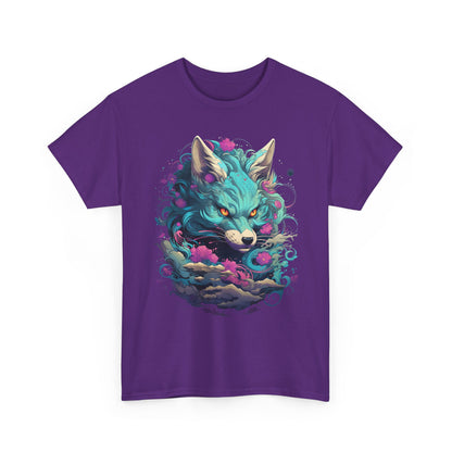Mystic Wolf T-Shirt — Neon Cosmic Fox Graphic Tee