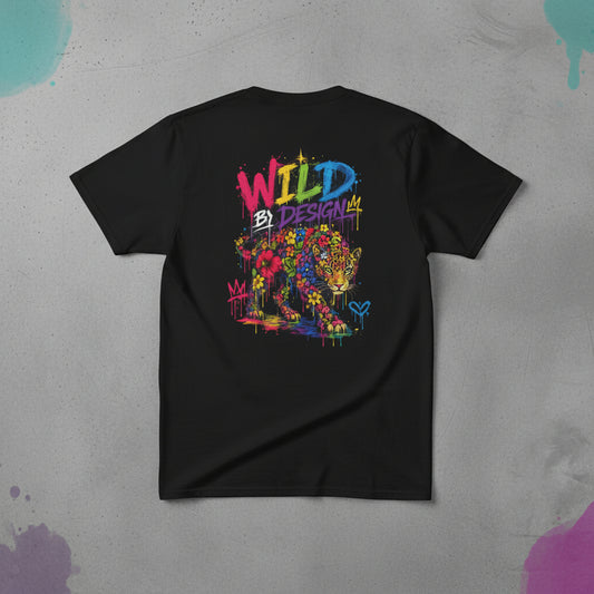 Wild by Design Leopard & Floral T-Shirt - back graphic