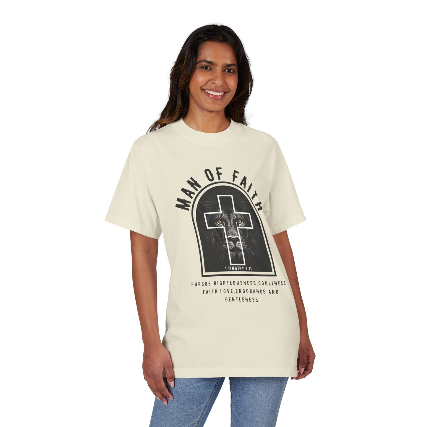 Man of Faith T-Shirt — Cross & Lion Christian Tee