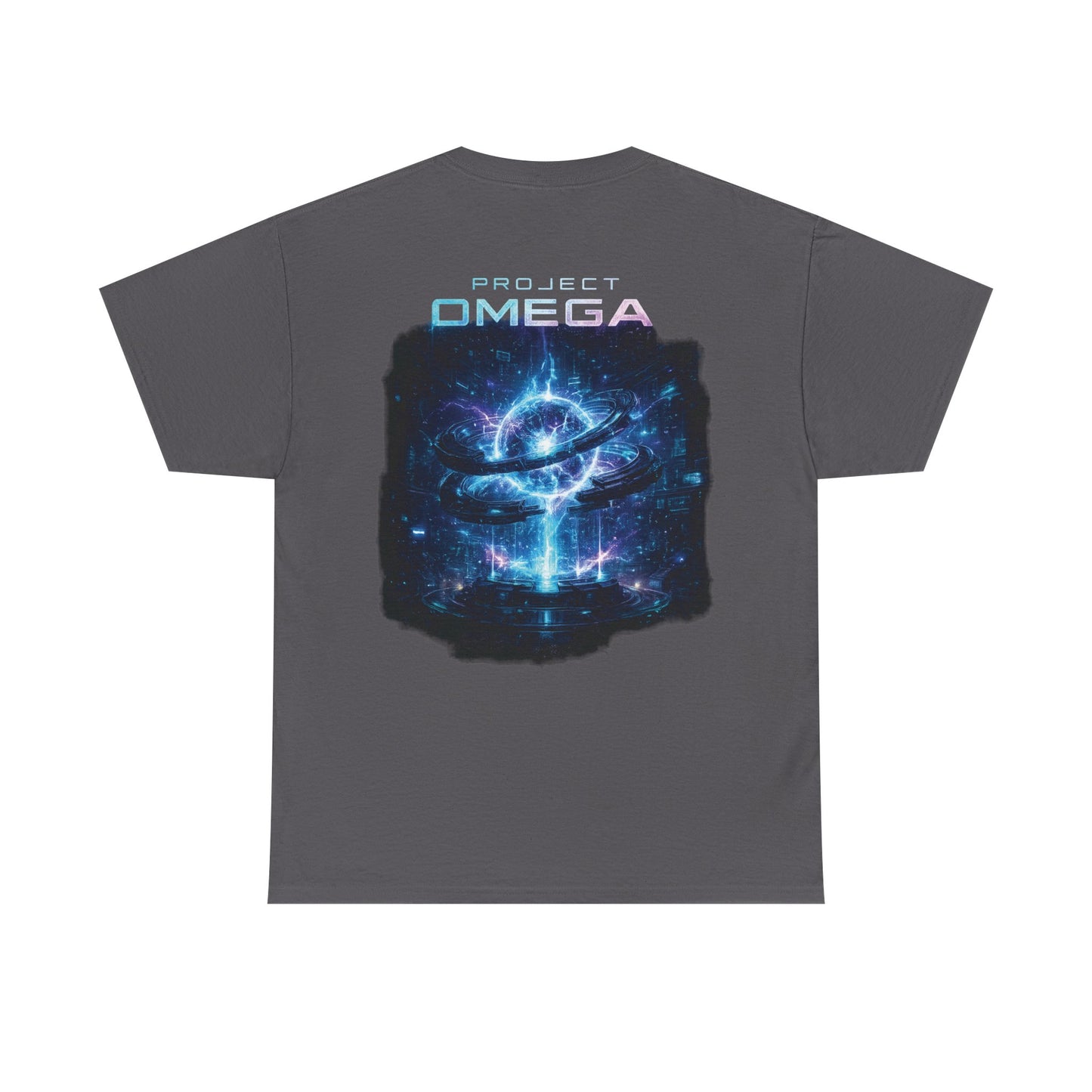 Project Omega T-Shirt | Futuristic AI Core Sci-Fi Graphic Tee, Cyber Tech Streetwear Shirt