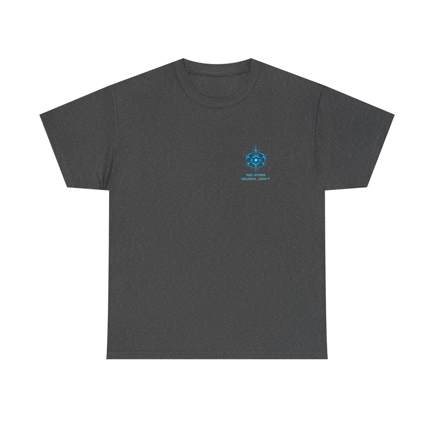 Neural Drift Cyberpunk T-Shirt | Futuristic AI Skull Sci-Fi Graphic Tee, Neon Streetwear Shirt