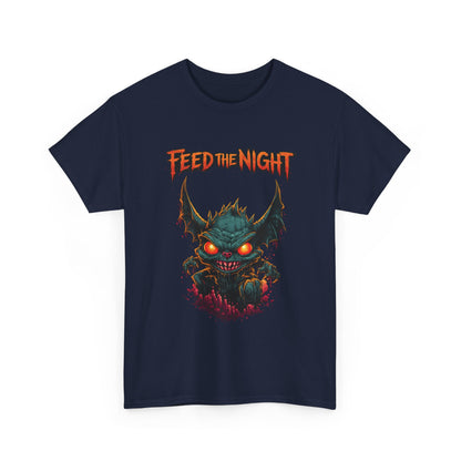 Feed the Night T-Shirt — Glow-Eyed Monster Graphic Tee