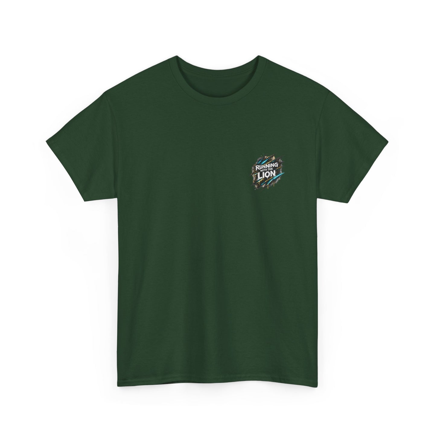 Running With The Lion Christian Graphic T-Shirt | Fear Can't Keep Up Faith Streetwear Tee
