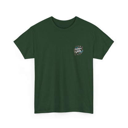 Running With The Lion Christian Graphic T-Shirt | Fear Can't Keep Up Faith Streetwear Tee