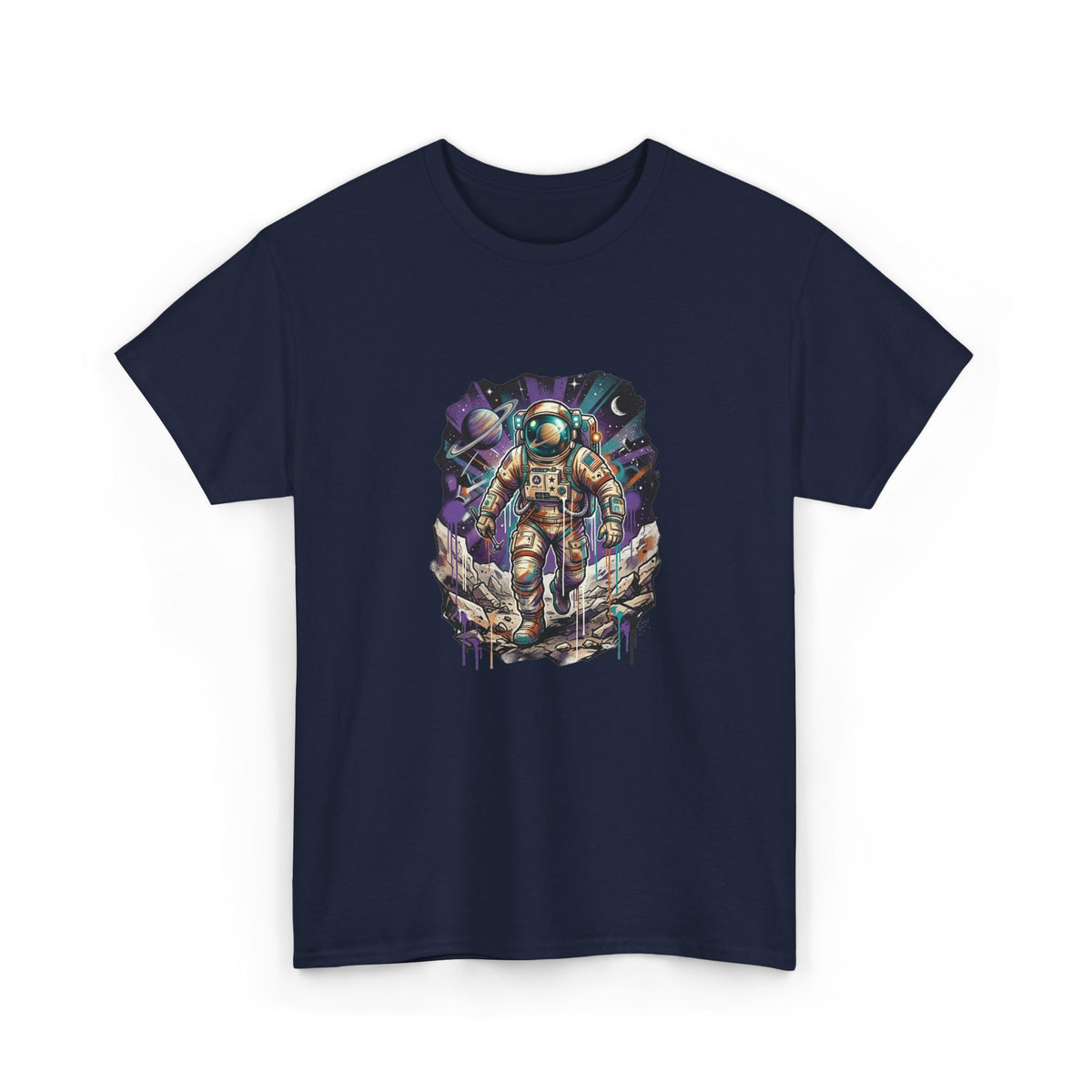 Cosmic Drifter Graffiti Astronaut T-Shirt