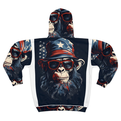 Patriotic Monkey All-Over Print Hoodie - product view