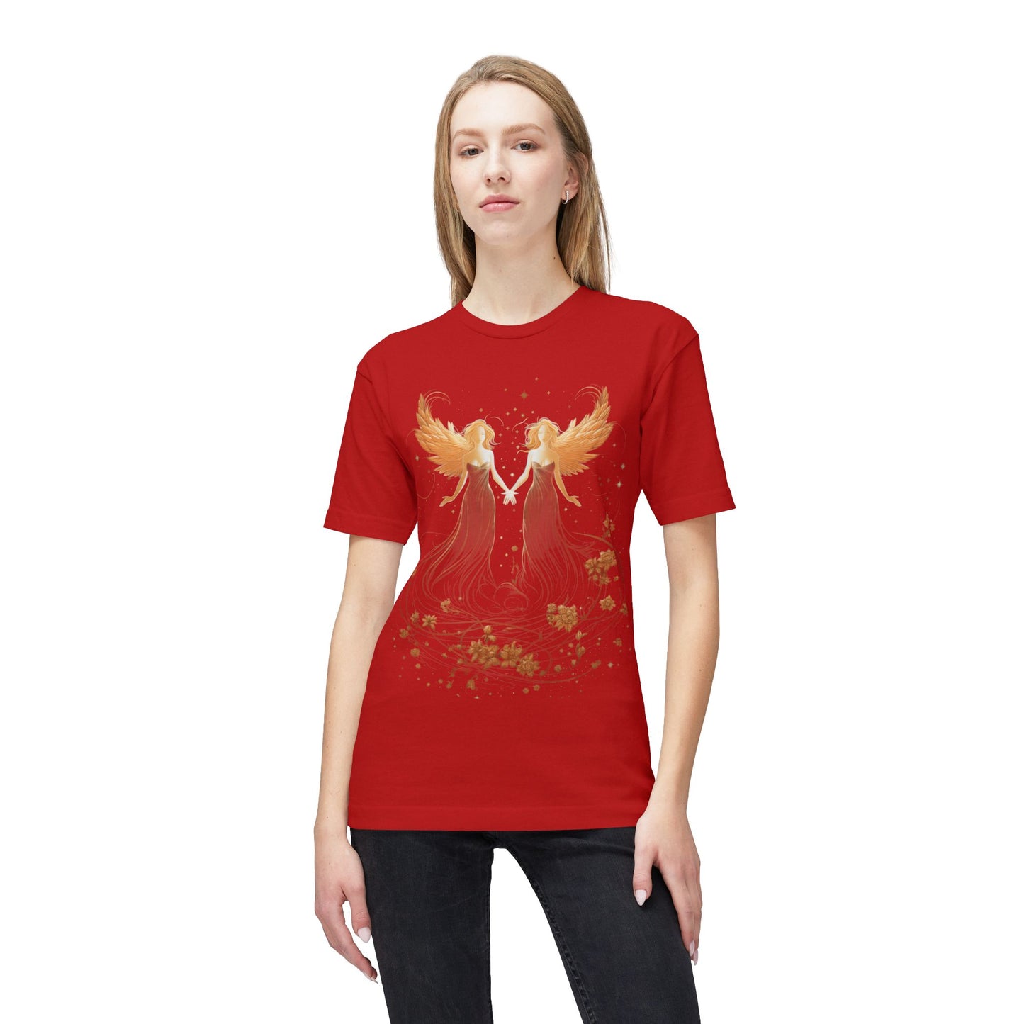 Angel Wings T‑Shirt — Ethereal Twin Angels Design