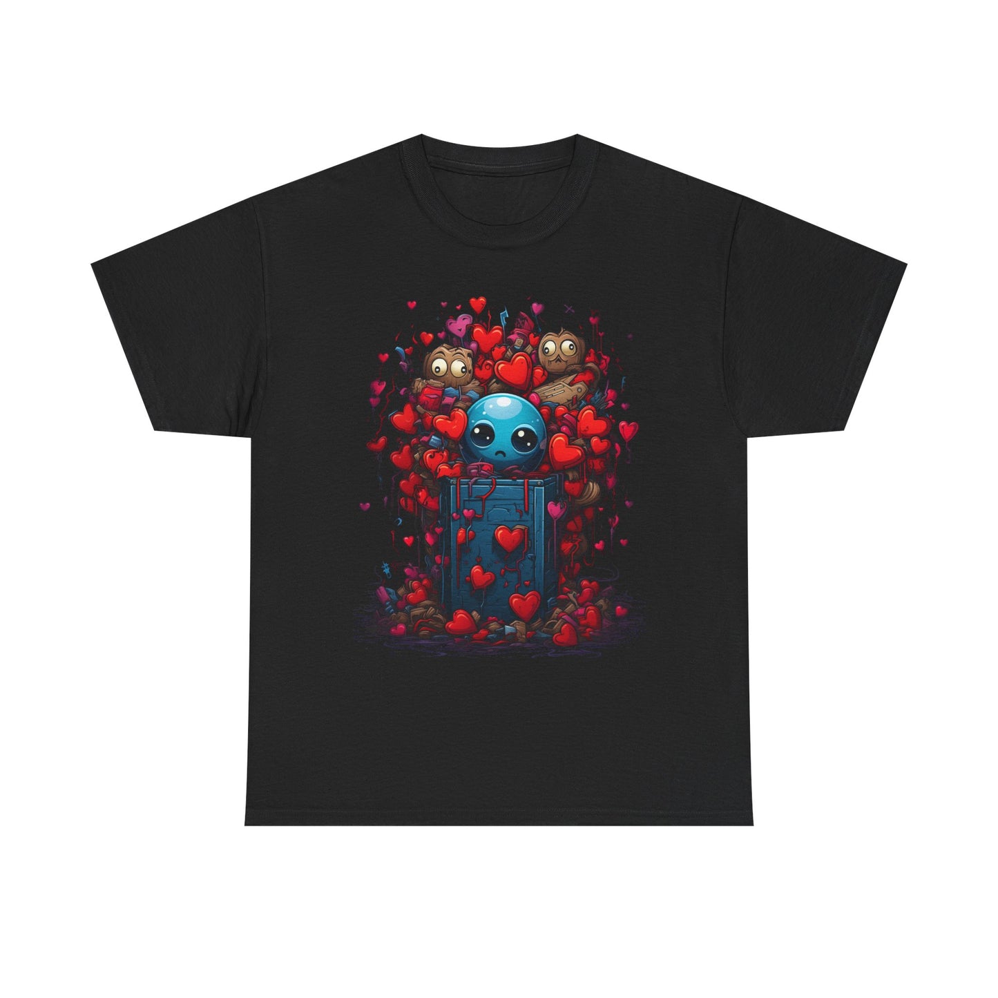 Cute Alien in Heart Garden T-Shirt — Valentine’s Day Cute Sci‑Fi Tee