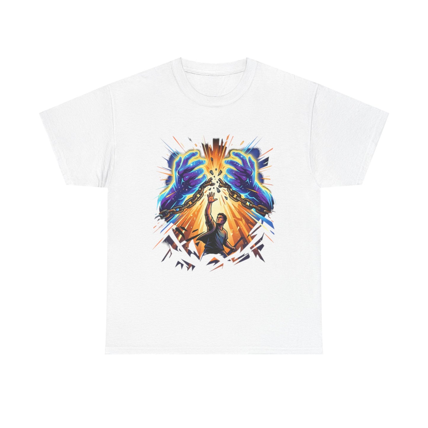 Graphic Tee — Cosmic Guardian Breaking Chains