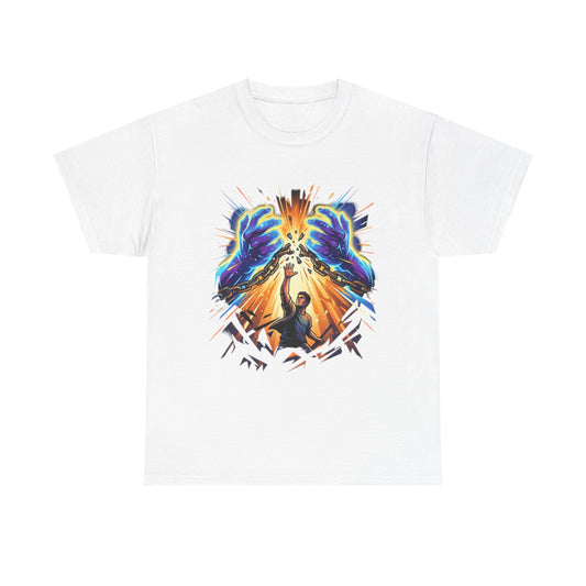 Graphic Tee — Cosmic Guardian Breaking Chains