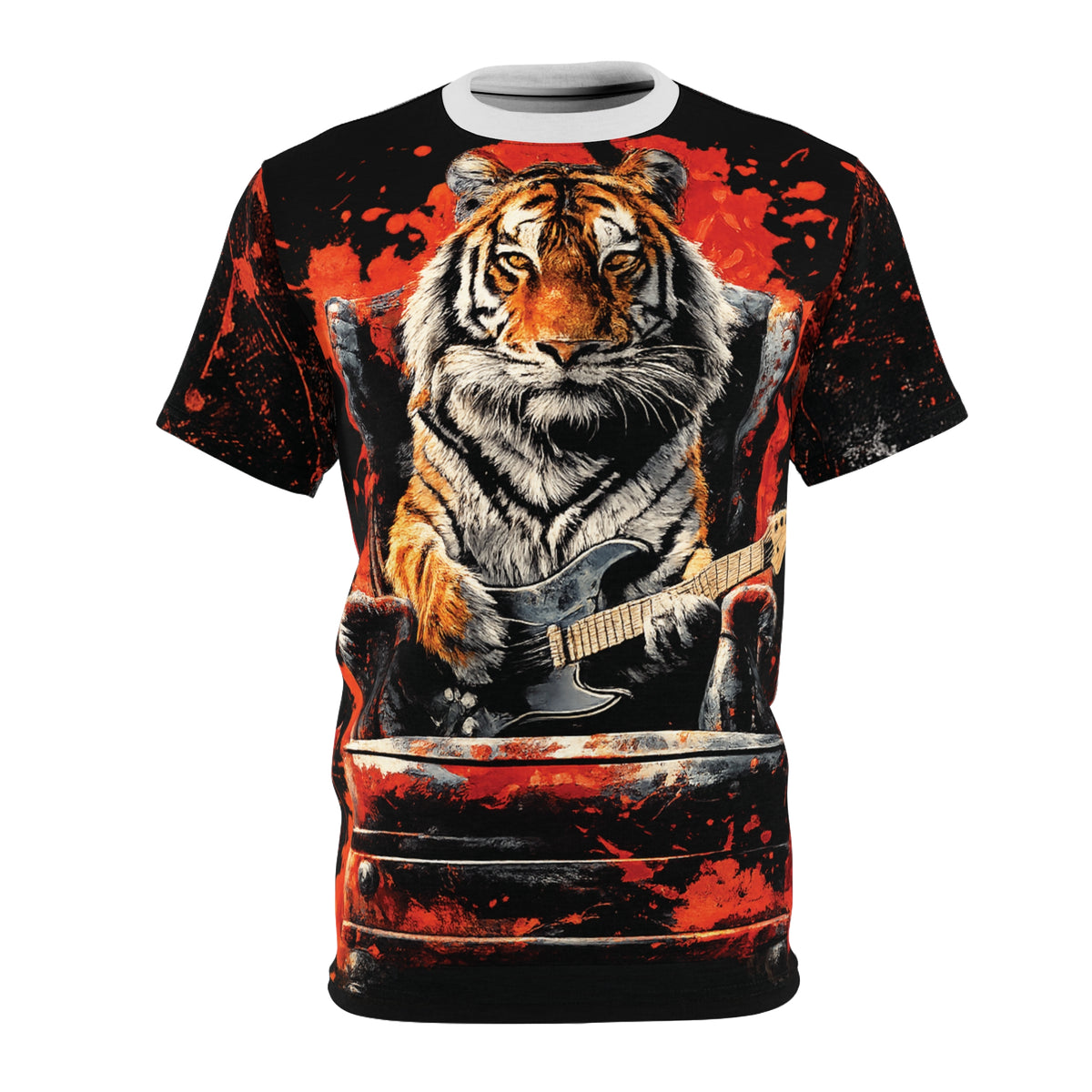 Rocking Tiger Guitar All-Over Print T-Shirt - product view