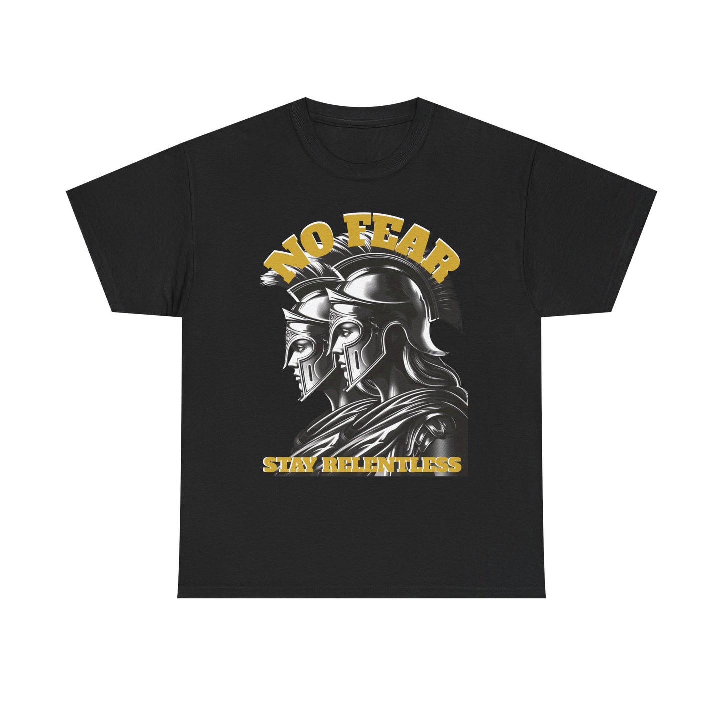No Fear Spartan Helmet T-Shirt — "Sic Itur Ad Astra" Inspired Warrior Tee