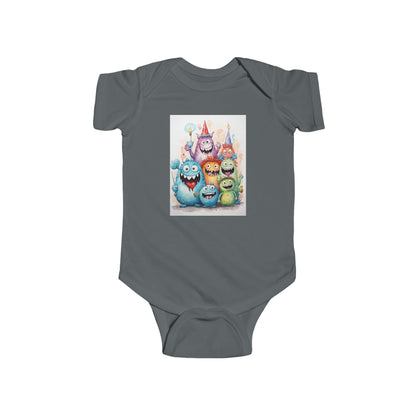 Baby Bodysuit – Colorful Party Monster Characters Infant Onesie