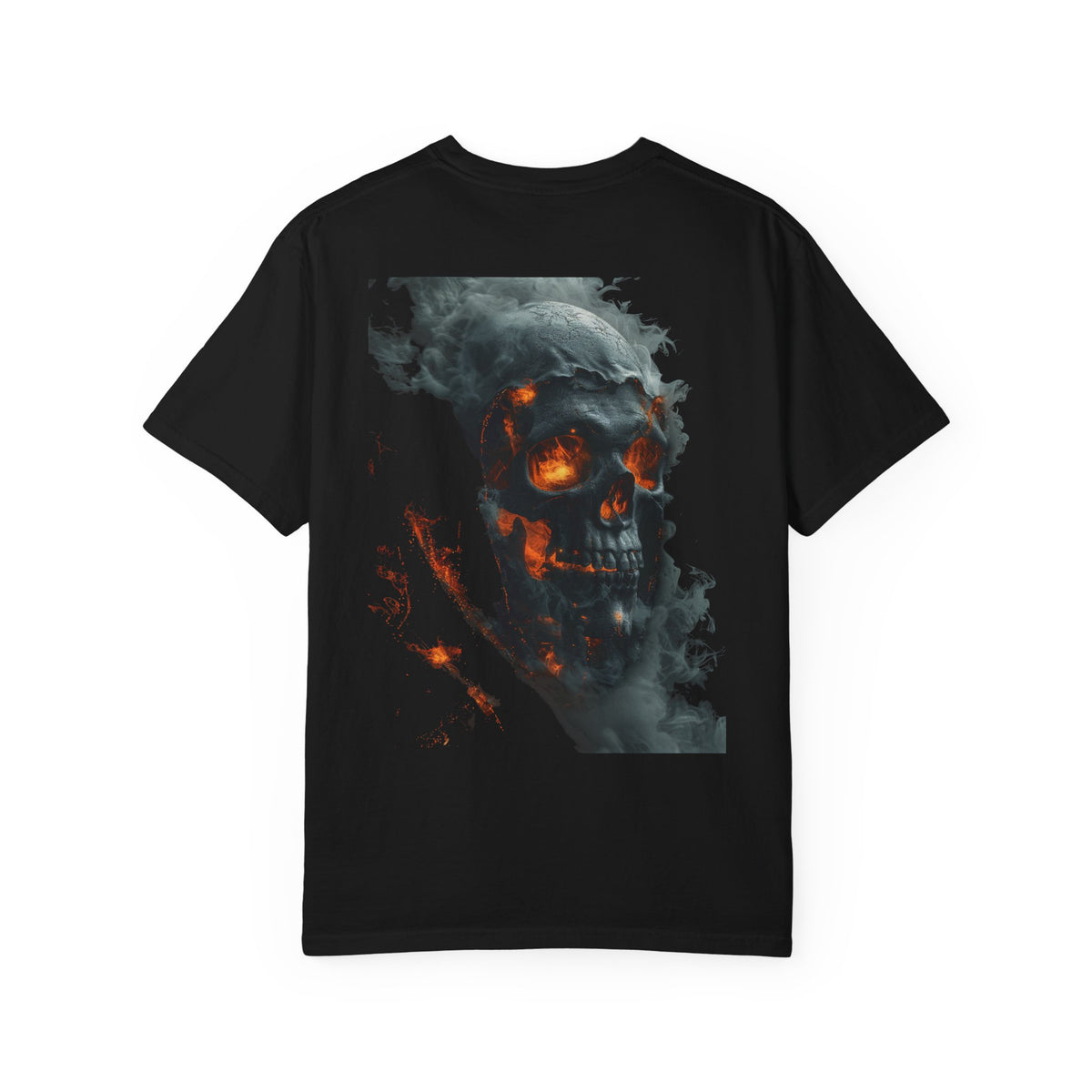 Fiery Skull Graphic T-Shirt - back graphic