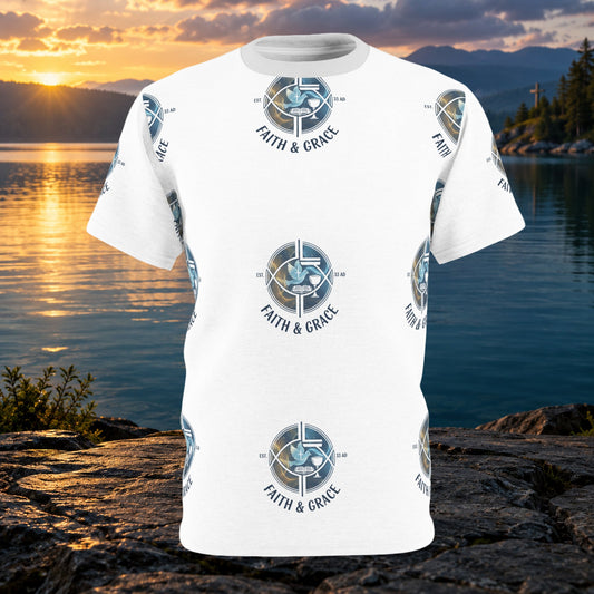 Faith & Grace All-Over Print T-Shirt - product view