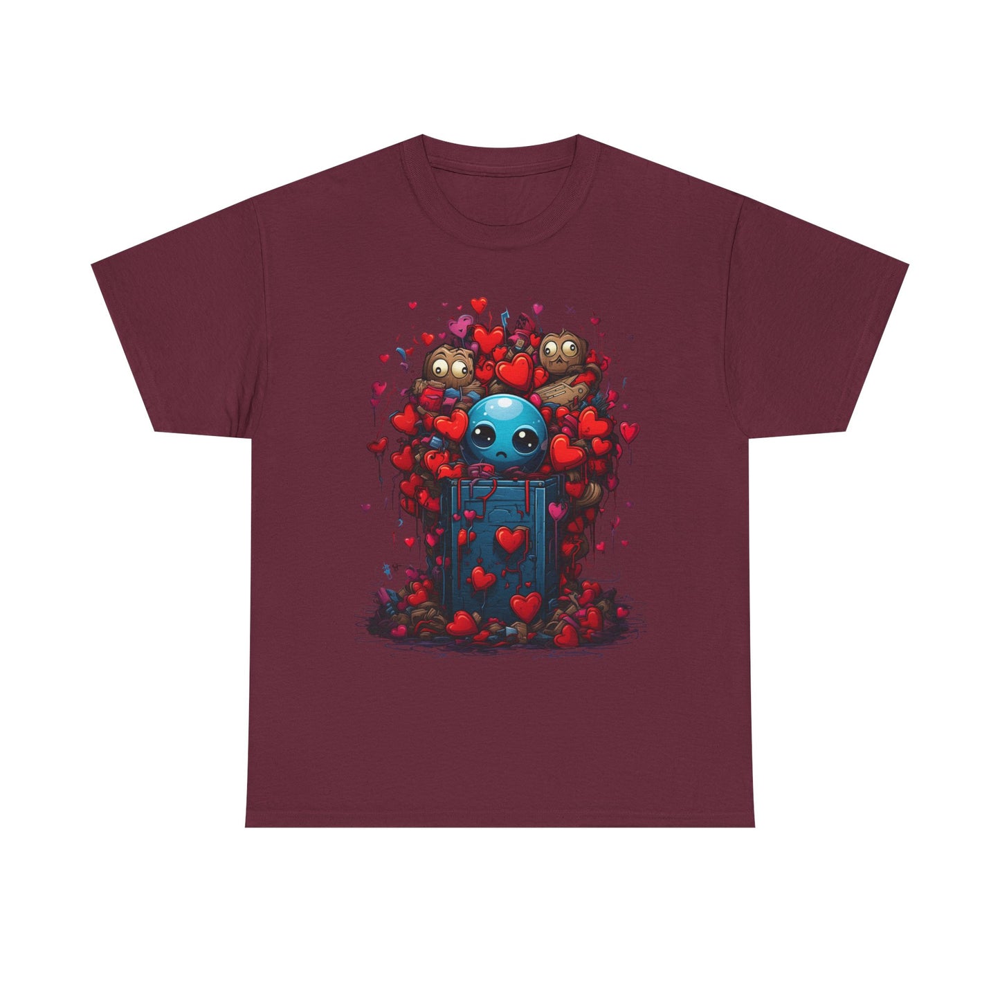 Cute Alien in Heart Garden T-Shirt — Valentine’s Day Cute Sci‑Fi Tee