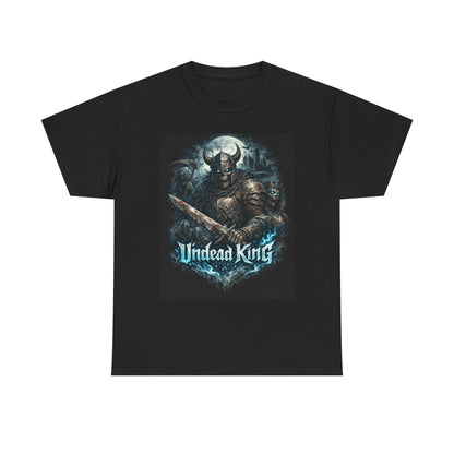 Undead King Graphic T-Shirt – Dark Fantasy Skull Warrior Tee | Gothic Viking Armor Shirt | Streetwear Horror Aesthetic Tee