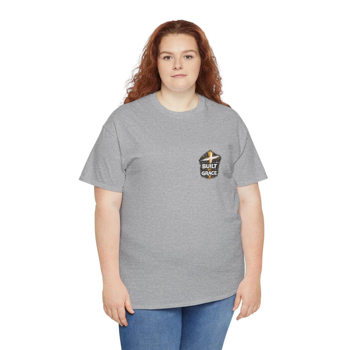 Built By Grace Christian Graphic T-Shirt | Still Under Construction Faith Streetwear Tee