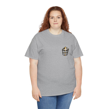 Built By Grace Christian Graphic T-Shirt | Still Under Construction Faith Streetwear Tee
