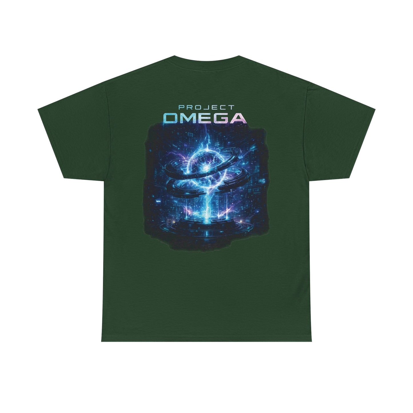 Project Omega T-Shirt | Futuristic AI Core Sci-Fi Graphic Tee, Cyber Tech Streetwear Shirt