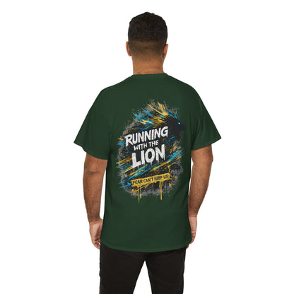 Running With the Lion Christian T-Shirt - product view
