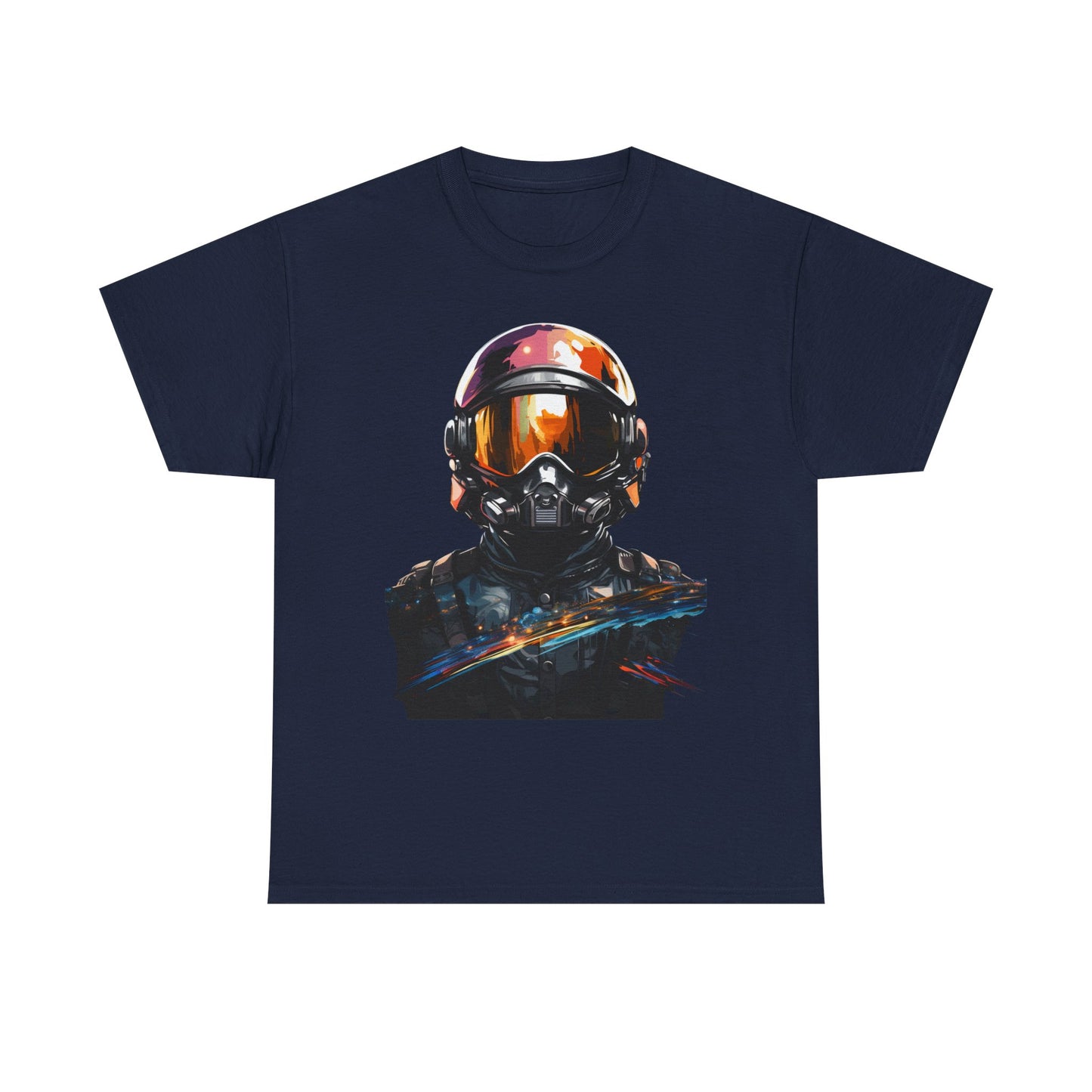 Cyberpunk Astronaut T-Shirt – Futuristic Space Helmet Graphic Tee | Neon Sci-Fi Streetwear Shirt | Gamer Aesthetic Clothing