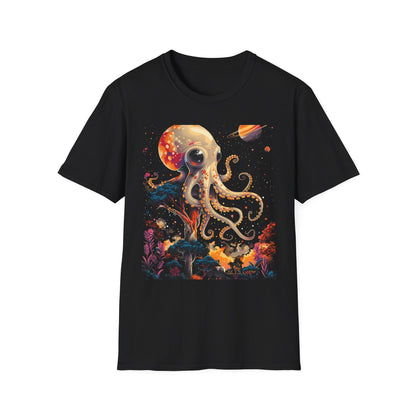 Octopus Space Art T-Shirt — Cosmic Deep Sea Graphic Tee