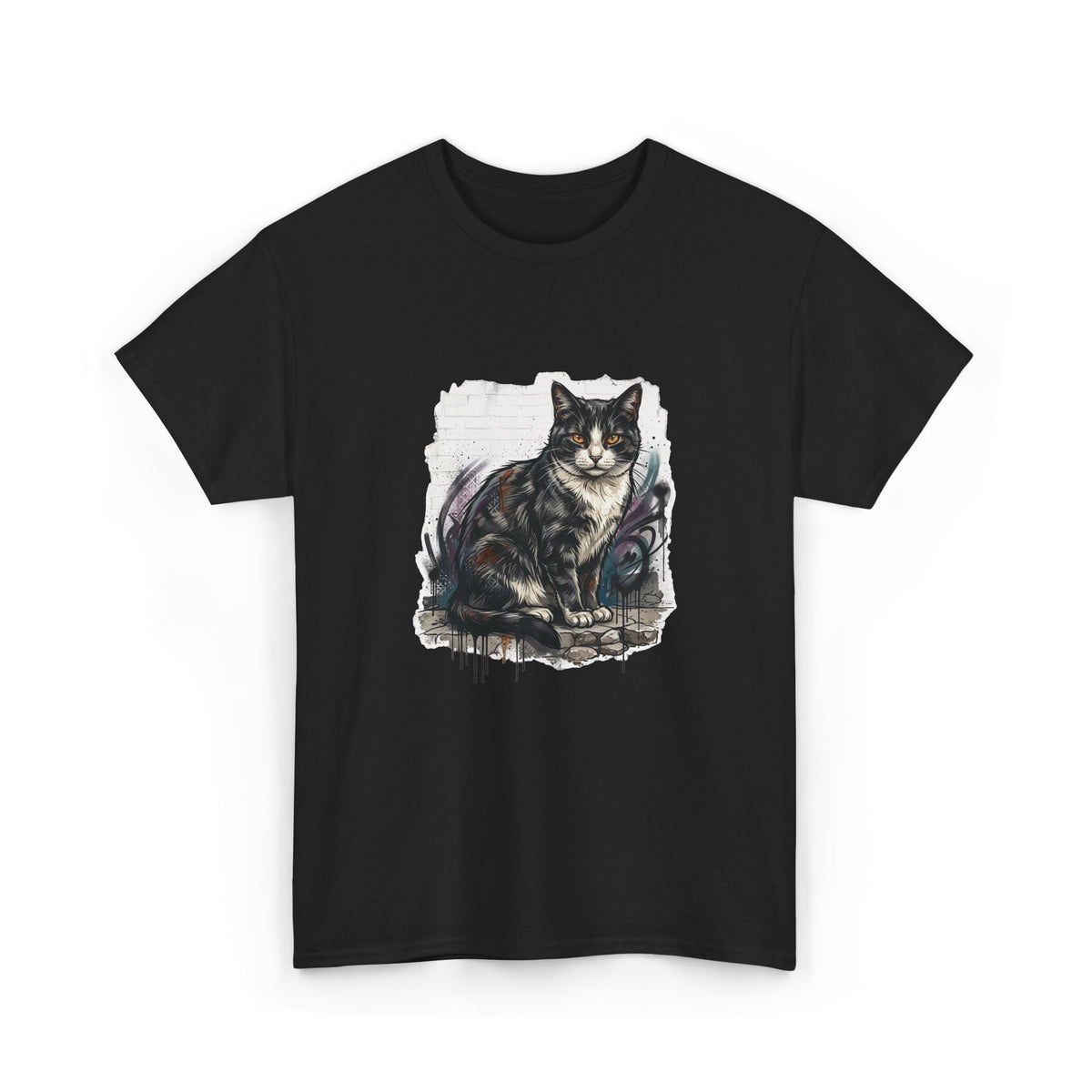 Nine Lives Graffiti Cat T-Shirt