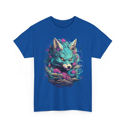 Mystic Wolf T-Shirt — Neon Cosmic Fox Graphic Tee