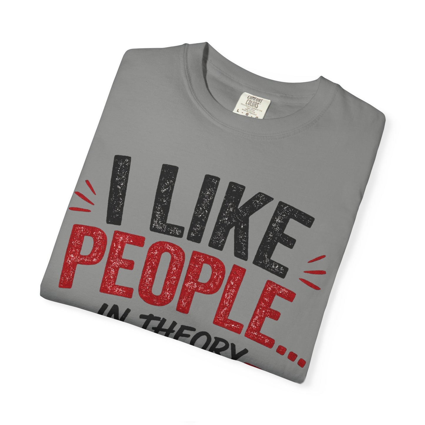 I Like People... In Theory T-shirt | Science Atom Chemistry Graphic Tee