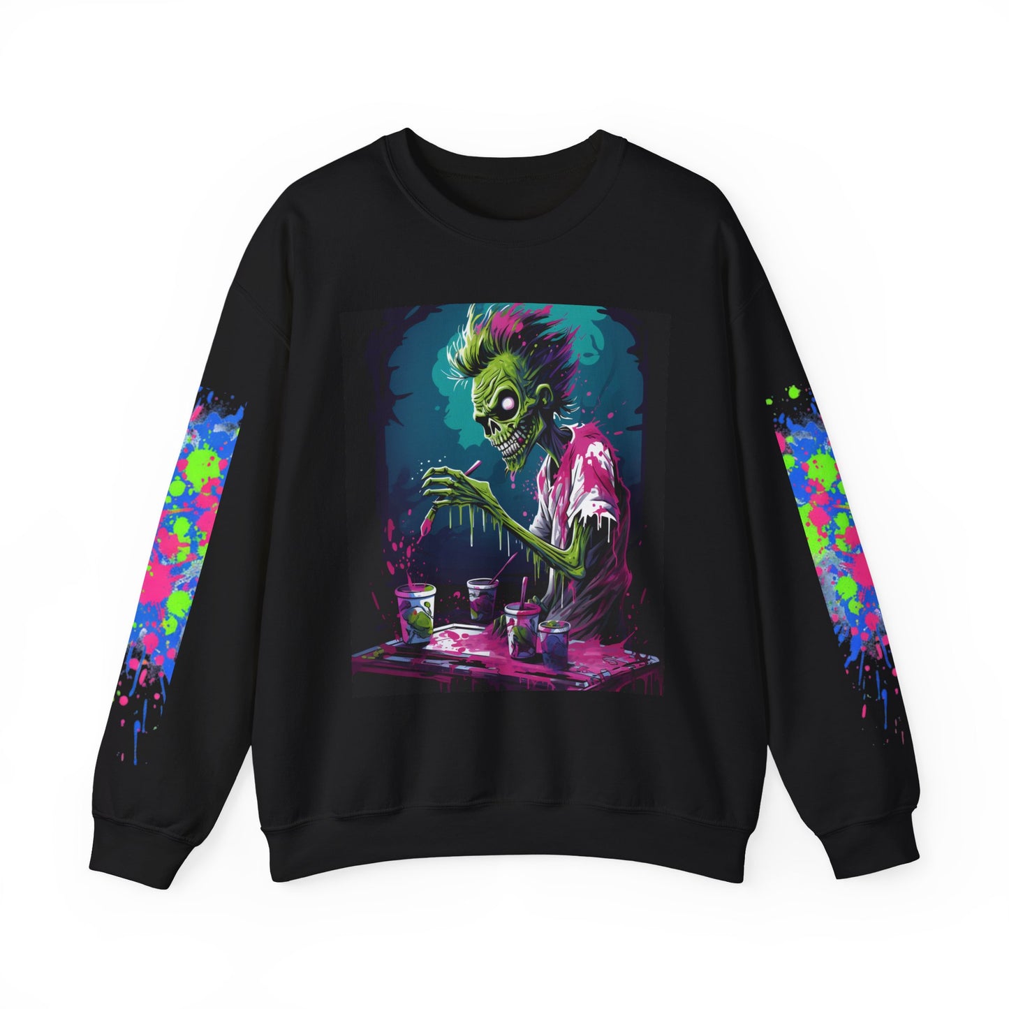 Zombie Painter sweatshirt | Death Is No Excuse For Art Block crewneck