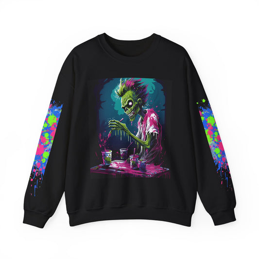 Zombie Painter sweatshirt | Death Is No Excuse For Art Block crewneck