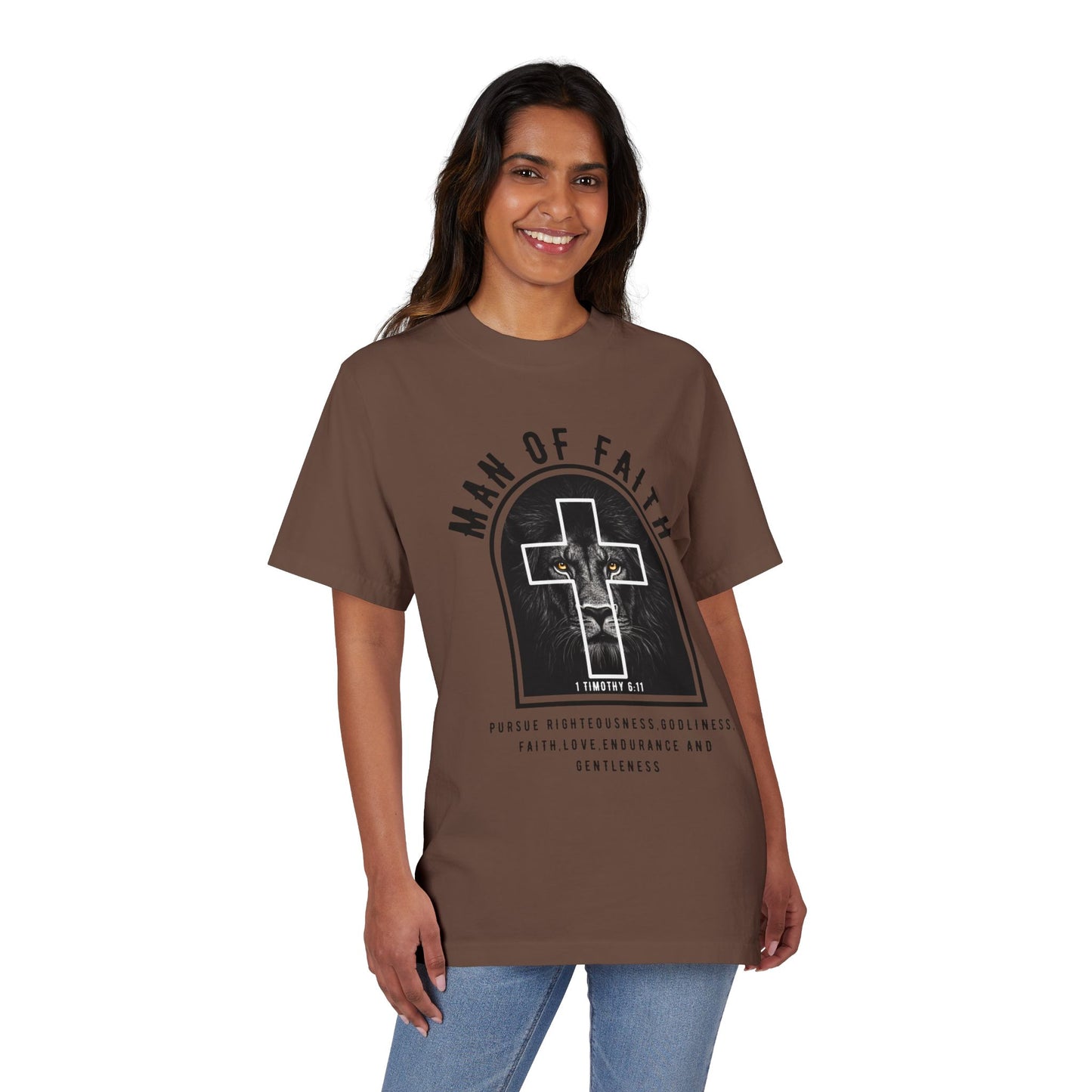 Man of Faith T-Shirt — Cross & Lion Christian Tee