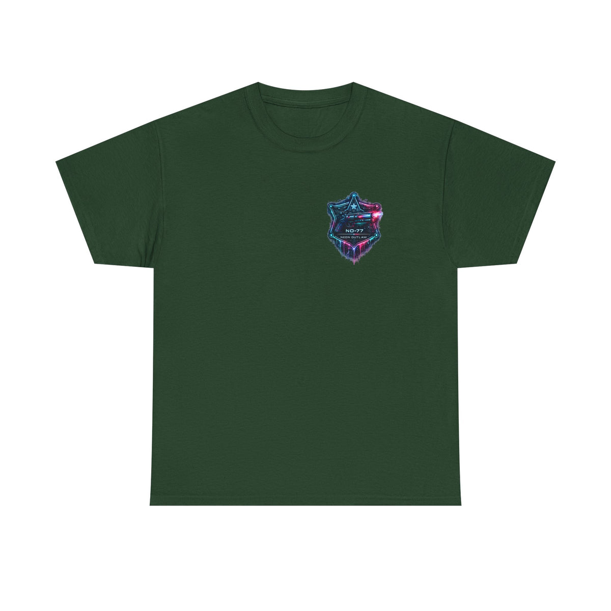 Neon Outlaw Cyberpunk Graphic T-Shirt - product view